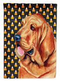 Bloodhound Candy Corn Halloween Portrait Garden Flag Mailbox Decorative Yard Banner Outside Patio Artwork for Flower Beds, Garden Size, Multicolor
