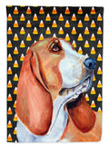 Basset Hound Candy Corn Halloween Portrait Garden Flag Mailbox Decorative Yard Banner Outside Patio Artwork for Flower Beds, Garden Size, Multicolor