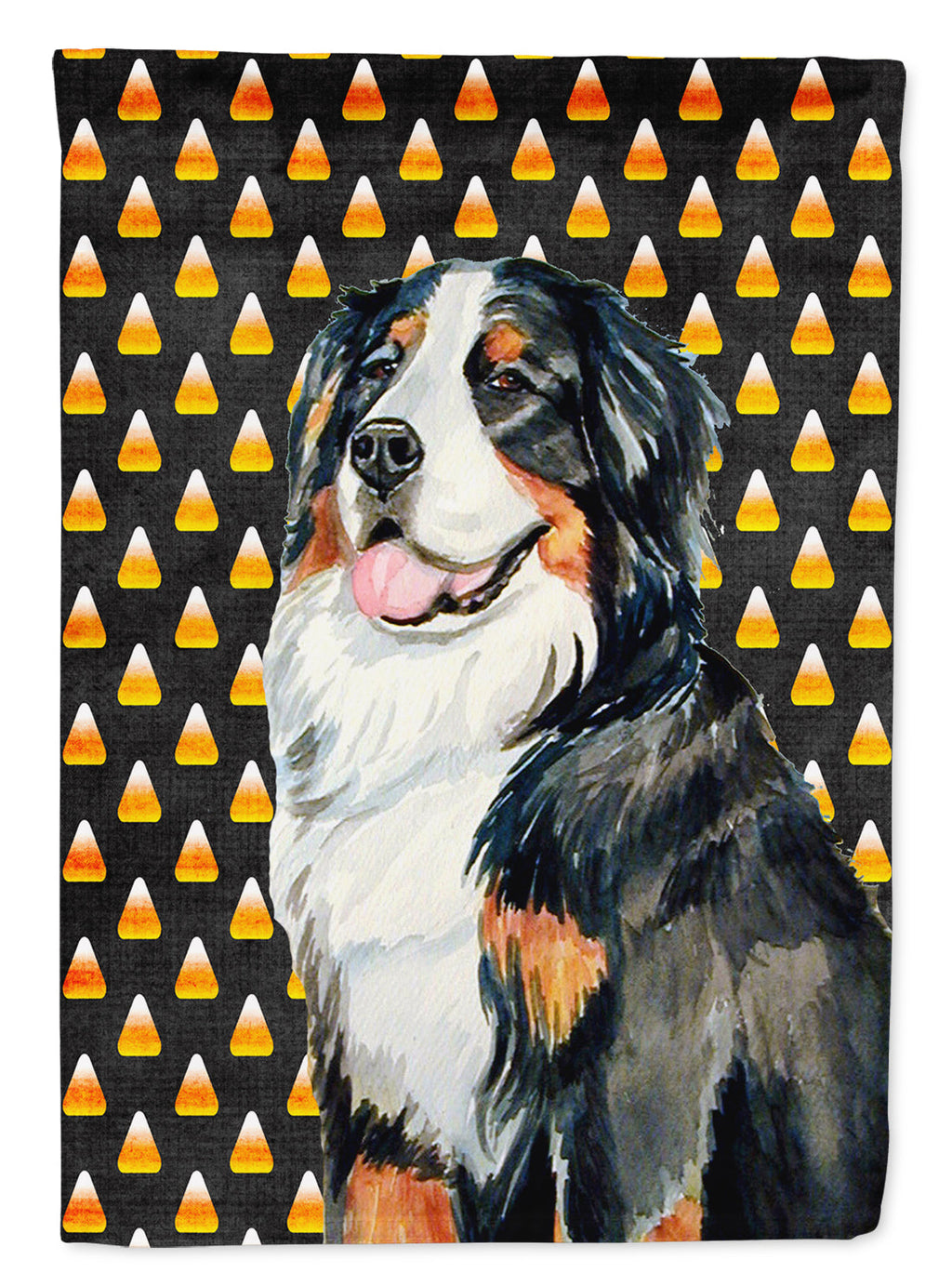 Bernese Mountain Dog Candy Corn Halloween Portrait Garden Flag Mailbox Decorative Yard Banner Outside Patio Artwork for Flower Beds, Garden Size, Multicolor