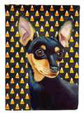 Min Pin Candy Corn Halloween Portrait Garden Flag Mailbox Decorative Yard Banner Outside Patio Artwork for Flower Beds, Garden Size, Multicolor