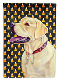 Labrador Yellow Candy Corn Halloween Portrait Garden Flag Mailbox Decorative Yard Banner Outside Patio Artwork for Flower Beds, Garden Size, Multicolor