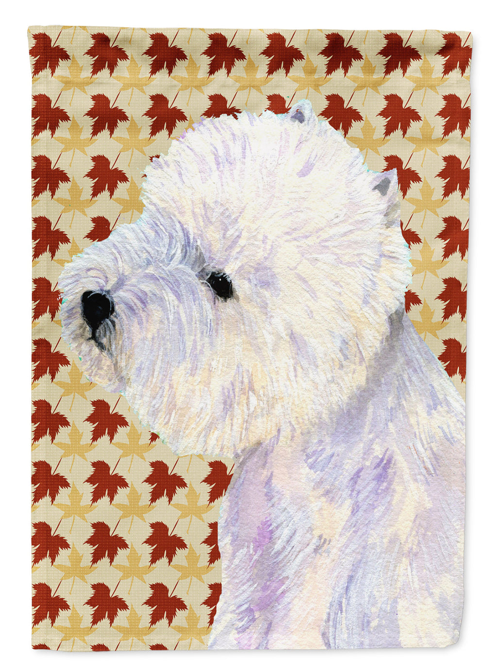 Westie Fall Leaves Portrait Garden Flag Mailbox Decorative Yard Banner Outside Patio Artwork for Flower Beds, Garden Size, Multicolor