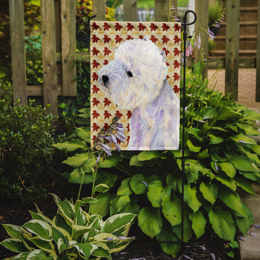 Westie Fall Leaves Portrait Garden Flag Mailbox Decorative Yard Banner Outside Patio Artwork for Flower Beds, Garden Size, Multicolor