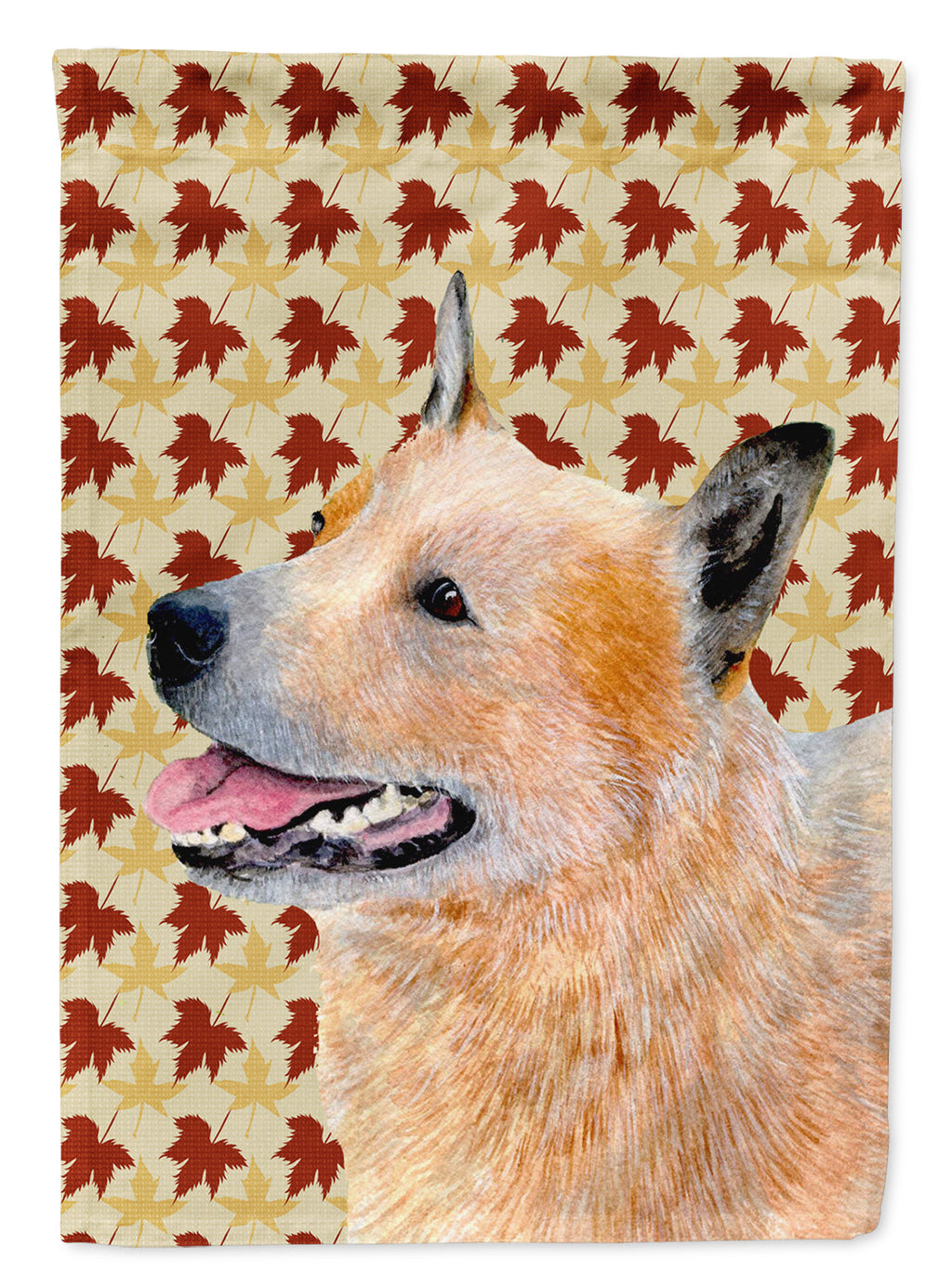 Australian Cattle Dog Fall Leaves Portrait Garden Flag Mailbox Decorative Yard Banner Outside Patio Artwork for Flower Beds, Garden Size, Multicolor