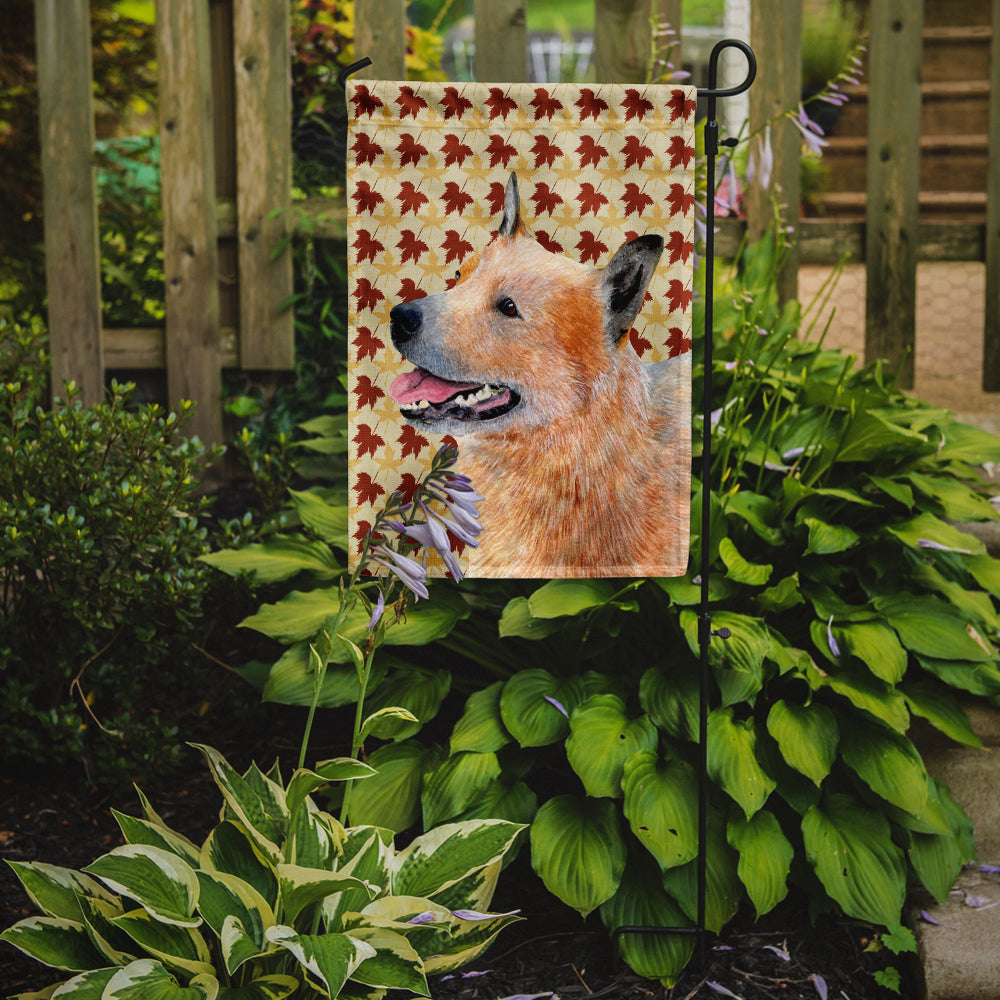 Australian Cattle Dog Fall Leaves Portrait Garden Flag Mailbox Decorative Yard Banner Outside Patio Artwork for Flower Beds, Garden Size, Multicolor