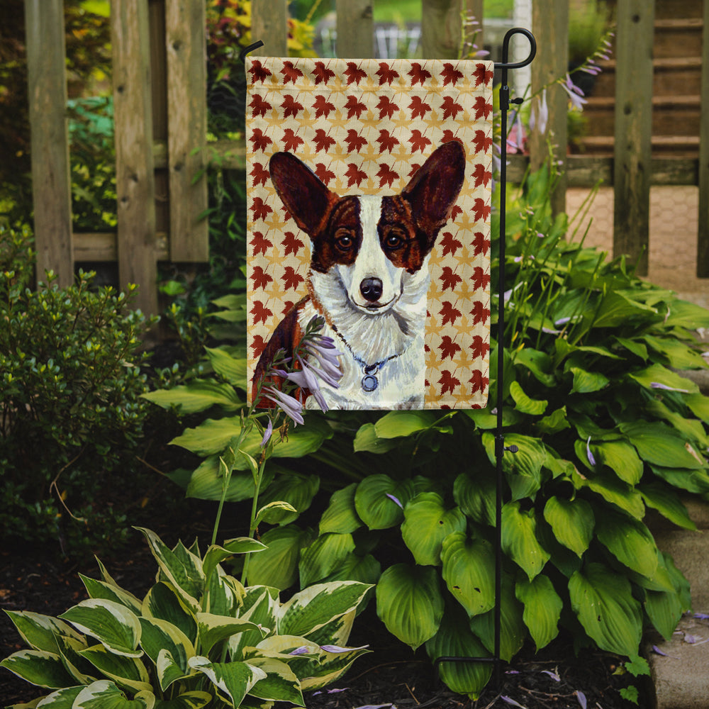 Corgi Fall Leaves Portrait Garden Flag Mailbox Decorative Yard Banner Outside Patio Artwork for Flower Beds, Garden Size, Multicolor