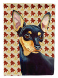 Min Pin Fall Leaves Portrait Garden Flag Mailbox Decorative Yard Banner Outside Patio Artwork for Flower Beds, Garden Size, Multicolor