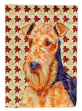 Airedale Fall Leaves Portrait Garden Flag Mailbox Decorative Yard Banner Outside Patio Artwork for Flower Beds, Garden Size, Multicolor