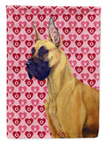 Great Dane Hearts Love and Valentine's Day Portrait Garden Flag Mailbox Decorative Yard Banner Outside Patio Artwork for Flower Beds, Garden Size, Multicolor