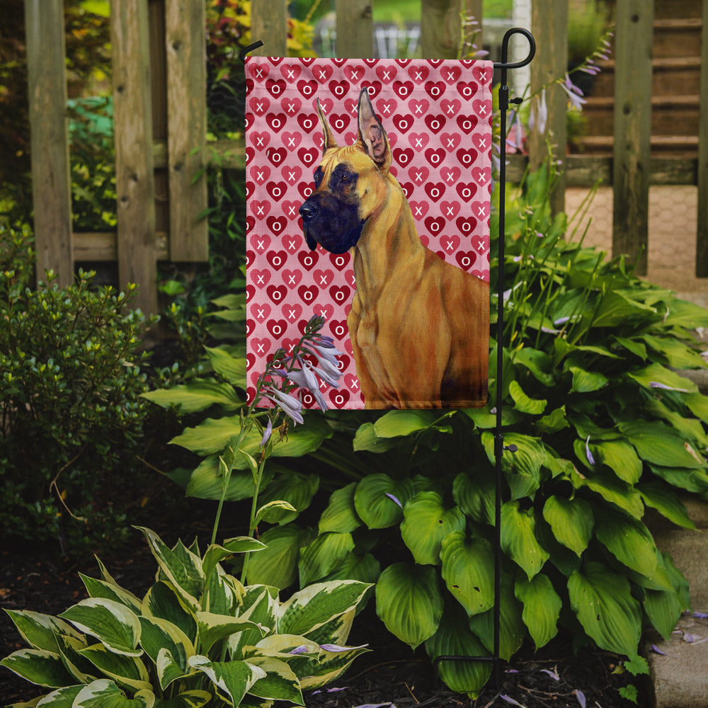 Great Dane Hearts Love and Valentine's Day Portrait Garden Flag Mailbox Decorative Yard Banner Outside Patio Artwork for Flower Beds, Garden Size, Multicolor