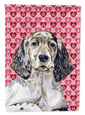 English Setter Hearts Love and Valentine's Day Portrait Garden Flag Mailbox Decorative Yard Banner Outside Patio Artwork for Flower Beds, Garden Size, Multicolor