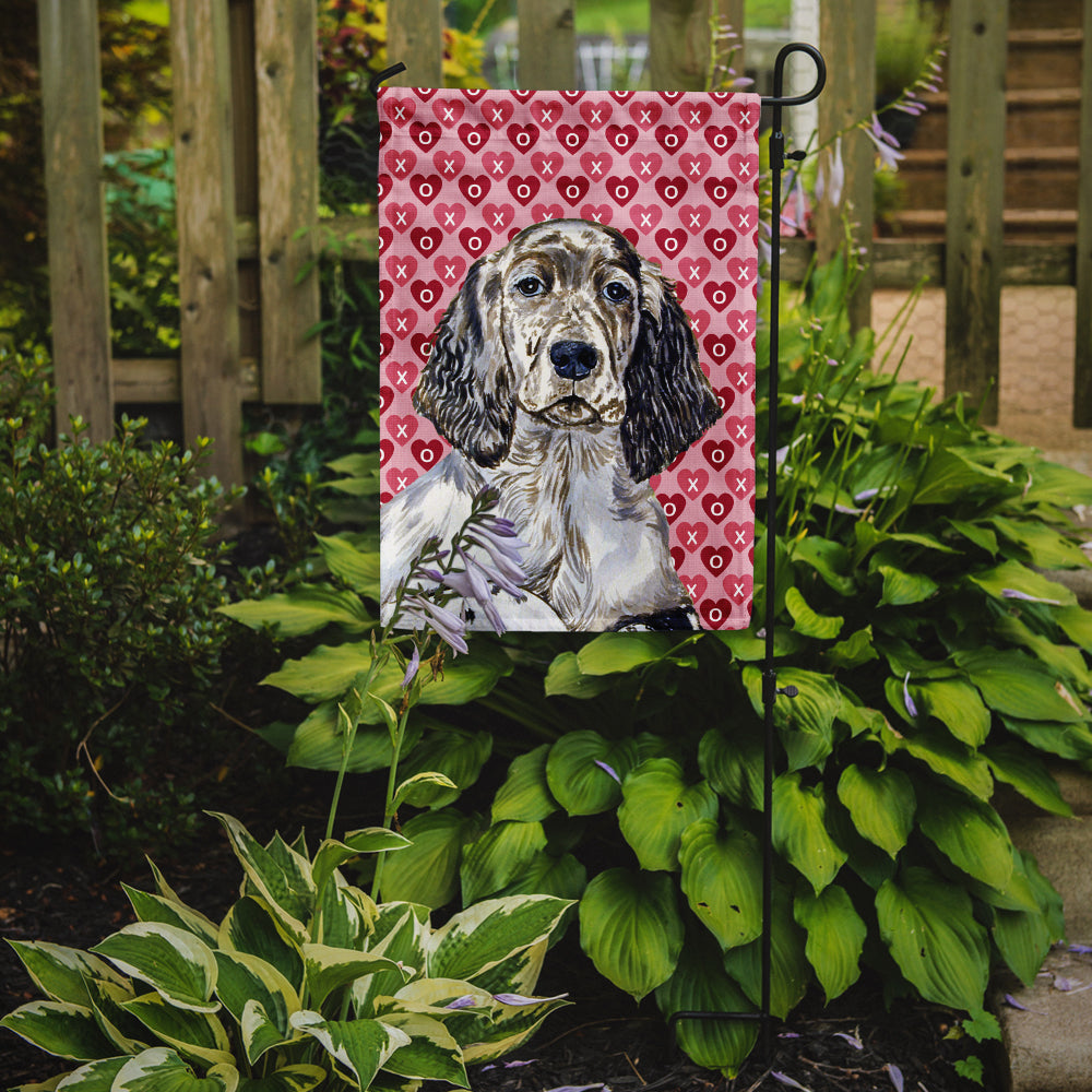 English Setter Hearts Love and Valentine's Day Portrait Garden Flag Mailbox Decorative Yard Banner Outside Patio Artwork for Flower Beds, Garden Size, Multicolor