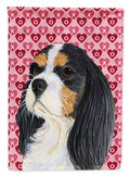 Cavalier Spaniel Hearts Love and Valentine's Day Portrait Garden Flag Mailbox Decorative Yard Banner Outside Patio Artwork for Flower Beds, Garden Size, Multicolor