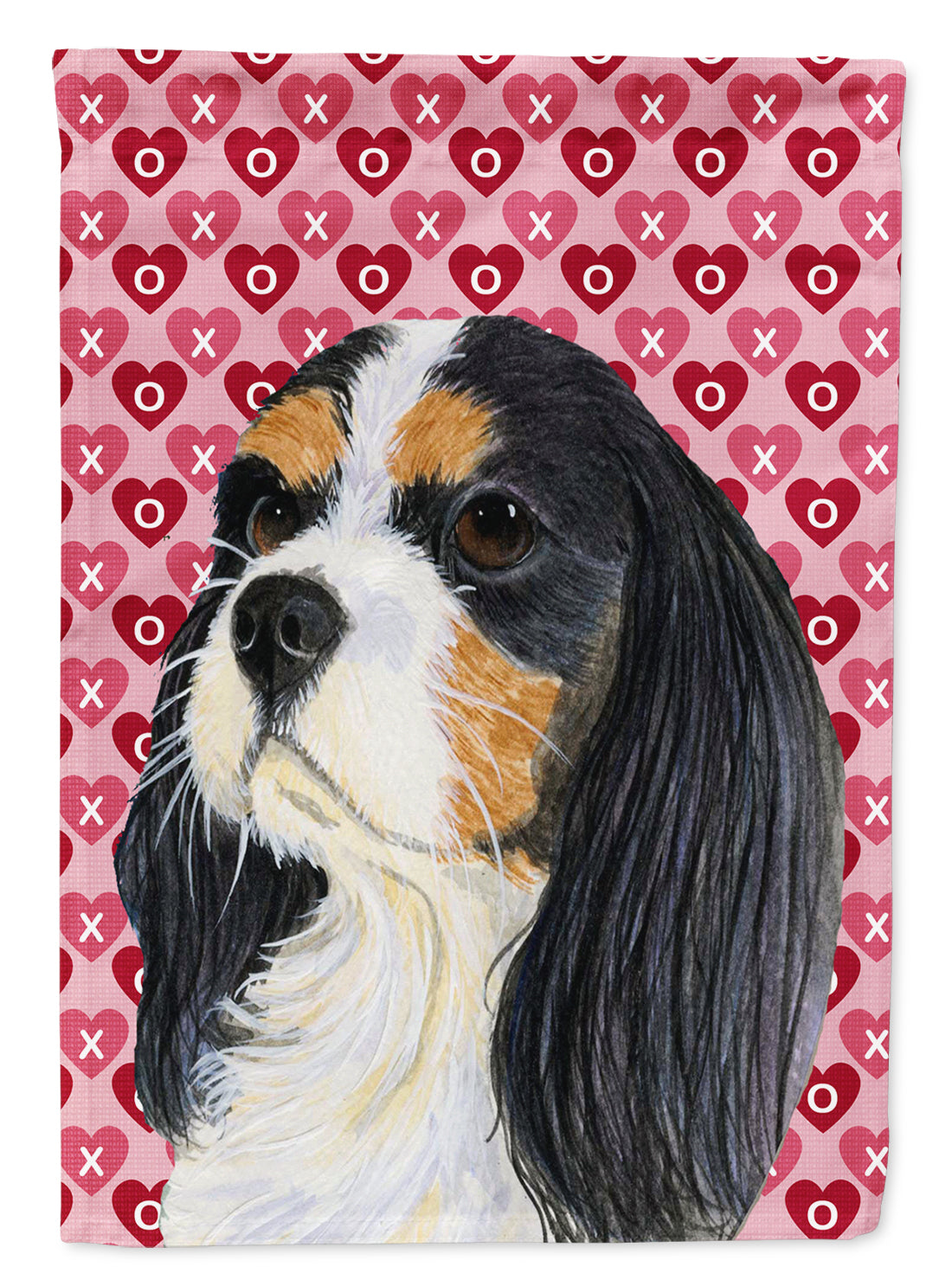 Cavalier Spaniel Hearts Love and Valentine's Day Portrait Garden Flag Mailbox Decorative Yard Banner Outside Patio Artwork for Flower Beds, Garden Size, Multicolor