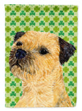 Border Terrier St. Patrick's Day Shamrock Portrait Garden Flag Mailbox Decorative Yard Banner Outside Patio Artwork for Flower Beds, Garden Size, Multicolor
