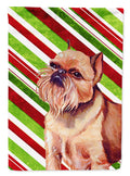 Brussels Griffon Candy Cane Holiday Christmas Garden Flag Mailbox Decorative Yard Banner Outside Patio Artwork for Flower Beds, Garden Size, Multicolor