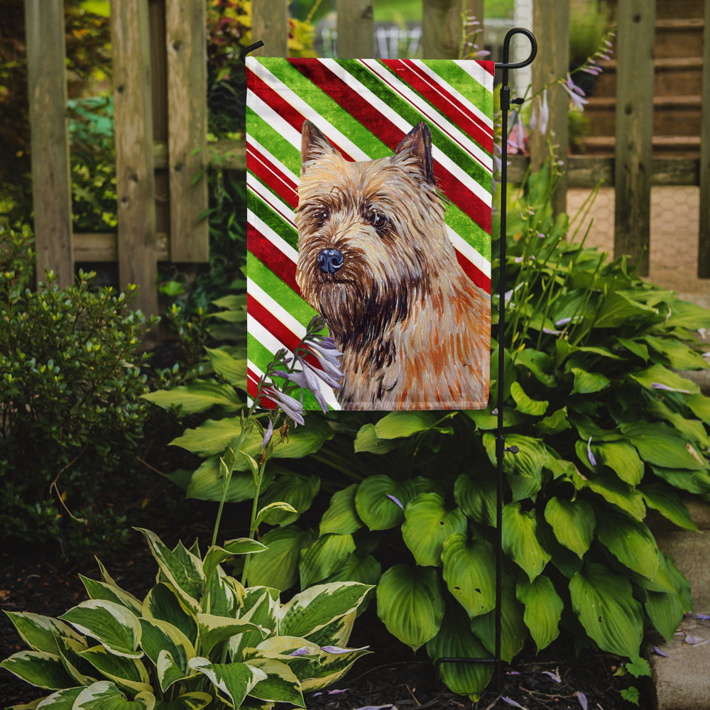 Cairn Terrier Candy Cane Holiday Christmas Garden Flag Mailbox Decorative Yard Banner Outside Patio Artwork for Flower Beds, Garden Size, Multicolor