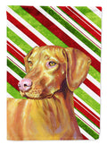 Vizsla Candy Cane Holiday Christmas Garden Flag Mailbox Decorative Yard Banner Outside Patio Artwork for Flower Beds, Garden Size, Multicolor