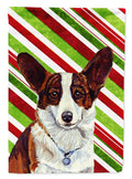 Corgi Candy Cane Holiday Christmas Garden Flag Mailbox Decorative Yard Banner Outside Patio Artwork for Flower Beds, Garden Size, Multicolor