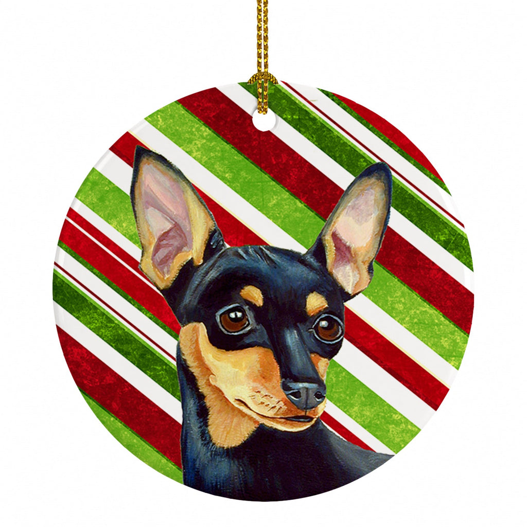 Min Pin Candy Cane Holiday Christmas Ceramic Ornament Christmas Tree Hanging Decorations for Home Christmas Holiday, Party, Gift, 3 in, Multicolor
