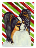 Papillon Candy Cane Holiday Christmas Garden Flag Mailbox Decorative Yard Banner Outside Patio Artwork for Flower Beds, Garden Size, Multicolor
