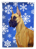 Great Dane Winter Snowflakes Holiday Garden Flag Mailbox Decorative Yard Banner Outside Patio Artwork for Flower Beds, Garden Size, Multicolor