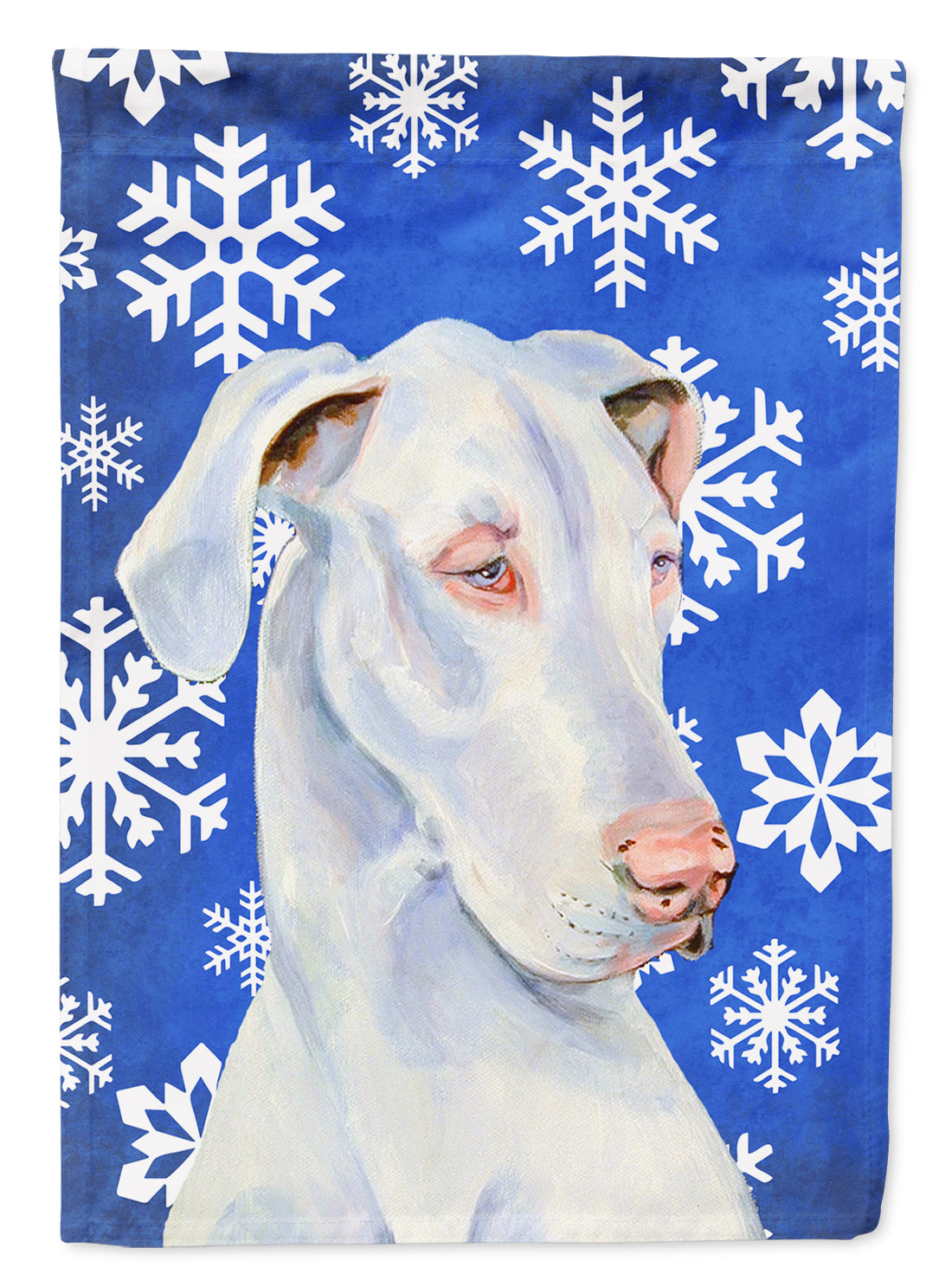 Great Dane Winter Snowflakes Holiday Garden Flag Mailbox Decorative Yard Banner Outside Patio Artwork for Flower Beds, Garden Size, Multicolor