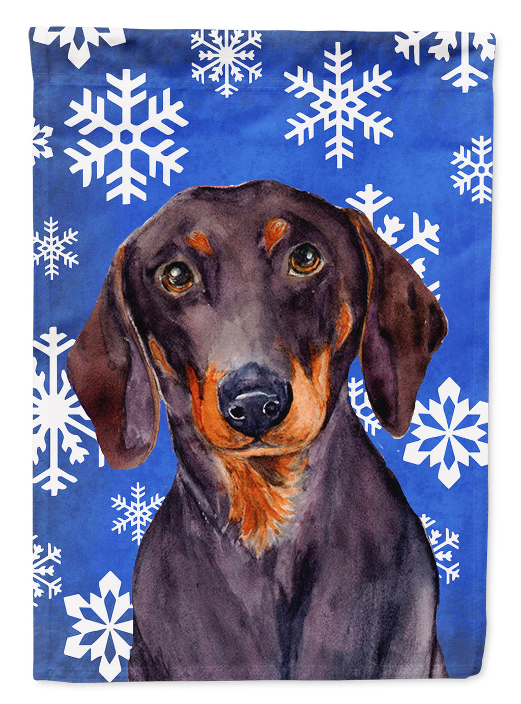 Dachshund Winter Snowflakes Holiday Garden Flag Mailbox Decorative Yard Banner Outside Patio Artwork for Flower Beds, Garden Size, Multicolor