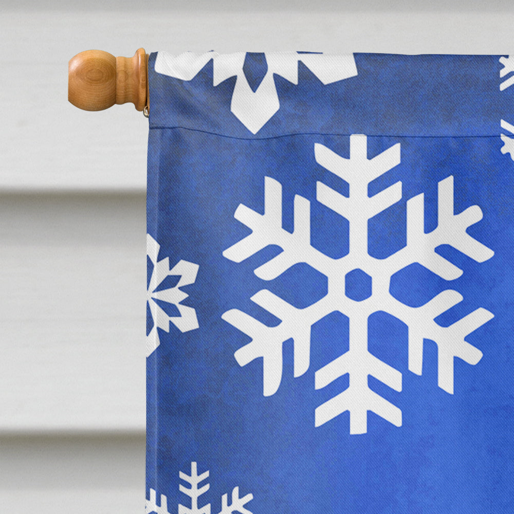 Brussels Griffon Winter Snowflakes Holiday House Flag 28x40 Porch Sleeve Pole Decorative Outside Yard Banner Artwork Wall Hanging, Polyester