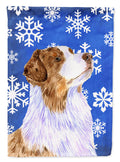 Australian Shepherd Winter Snowflakes Holiday Garden Flag Mailbox Decorative Yard Banner Outside Patio Artwork for Flower Beds, Garden Size, Multicolor