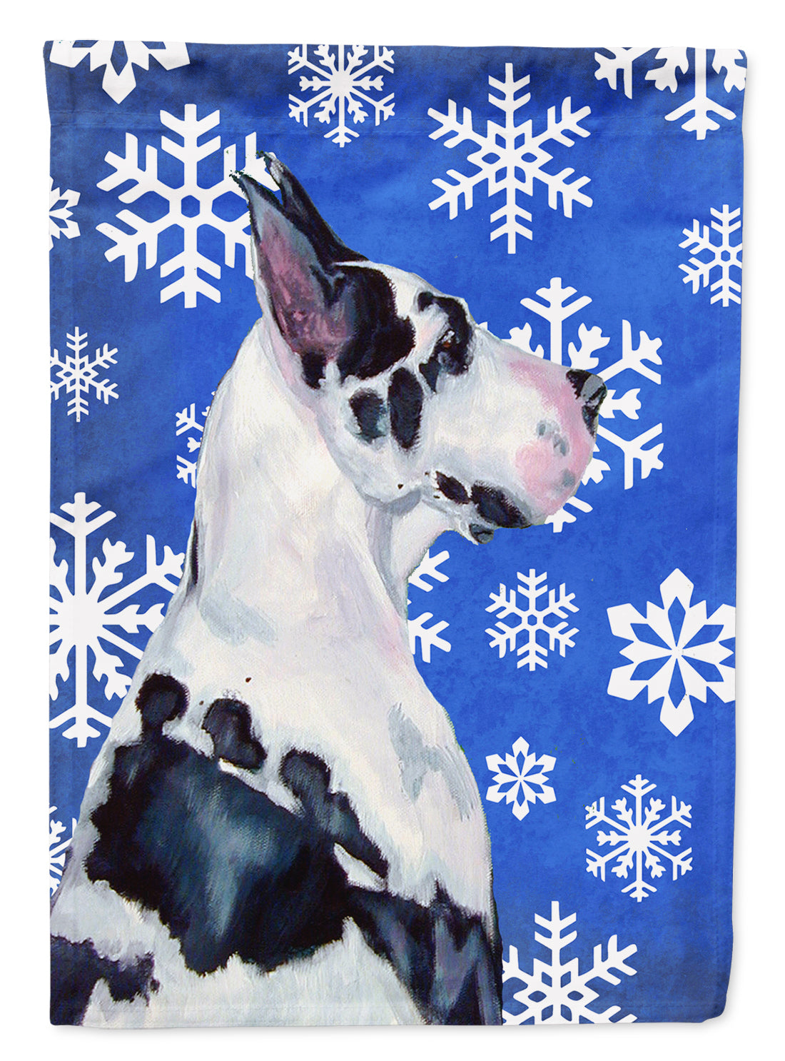 Great Dane Winter Snowflakes Holiday Garden Flag Mailbox Decorative Yard Banner Outside Patio Artwork for Flower Beds, Garden Size, Multicolor