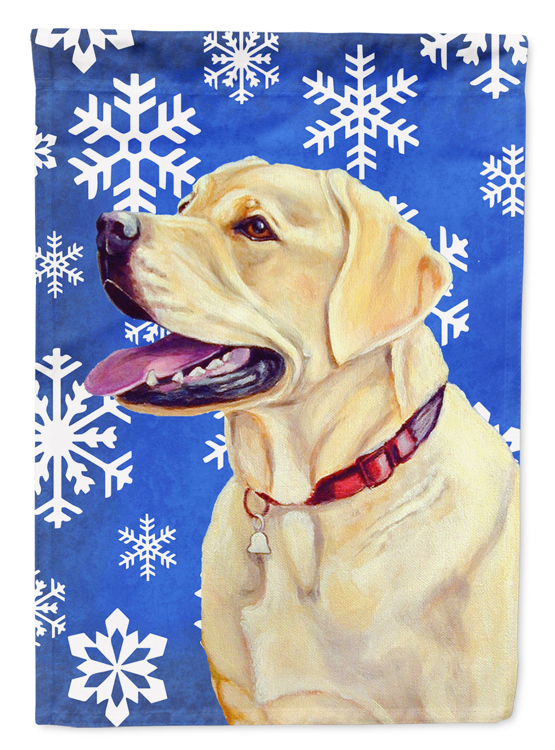 Labrador Winter Snowflakes Holiday Garden Flag Mailbox Decorative Yard Banner Outside Patio Artwork for Flower Beds, Garden Size, Multicolor