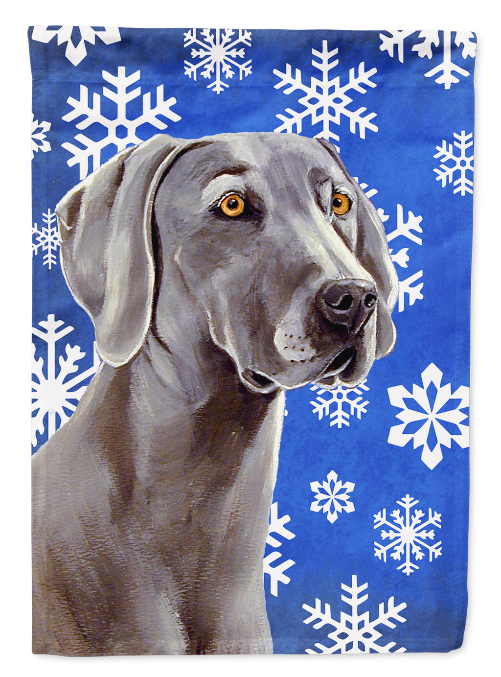 Weimaraner Winter Snowflakes Holiday Garden Flag Mailbox Decorative Yard Banner Outside Patio Artwork for Flower Beds, Garden Size, Multicolor