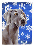 Weimaraner Winter Snowflakes Holiday Garden Flag Mailbox Decorative Yard Banner Outside Patio Artwork for Flower Beds, Garden Size, Multicolor