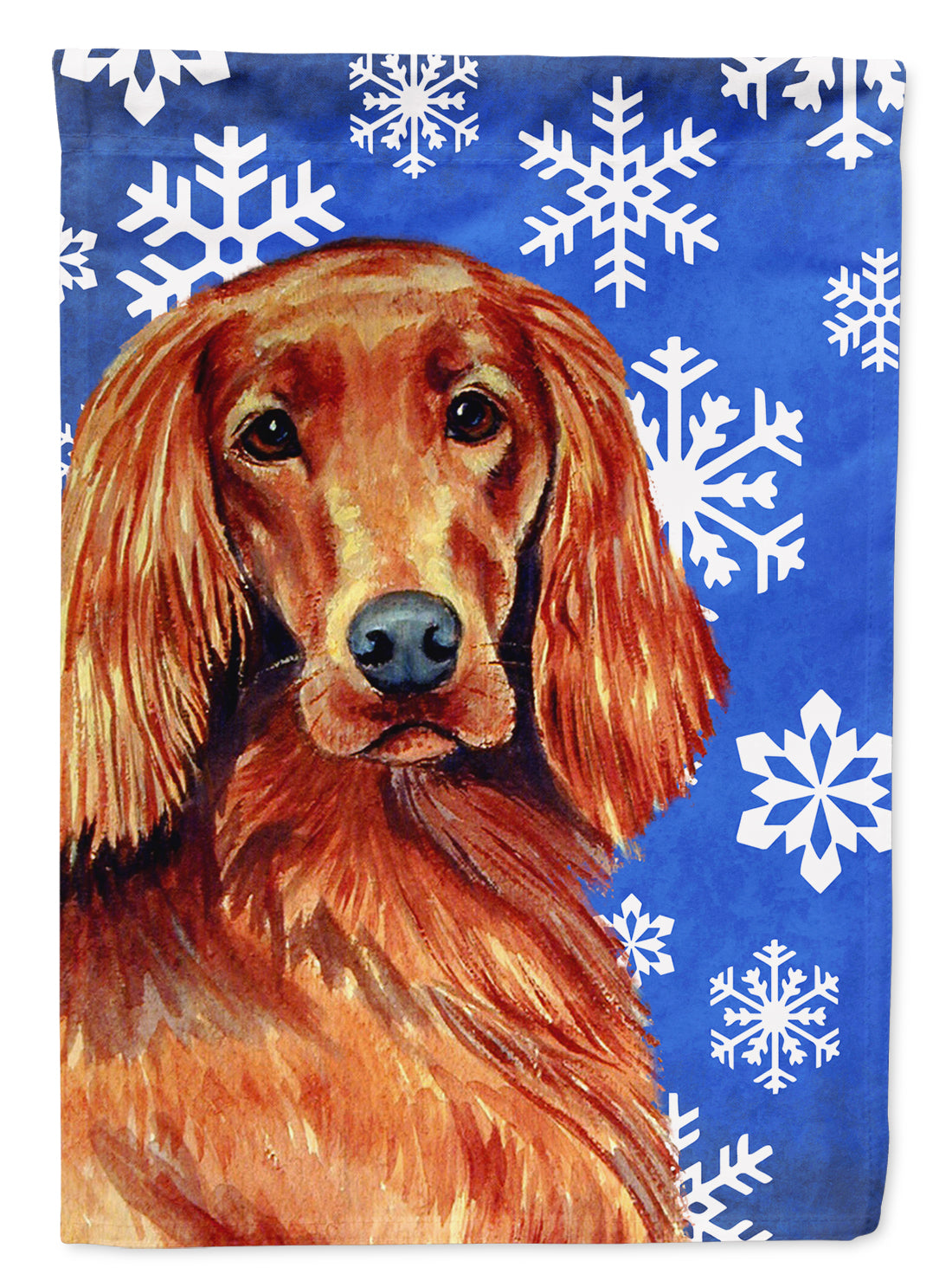 Irish Setter Winter Snowflakes Holiday Garden Flag Mailbox Decorative Yard Banner Outside Patio Artwork for Flower Beds, Garden Size, Multicolor
