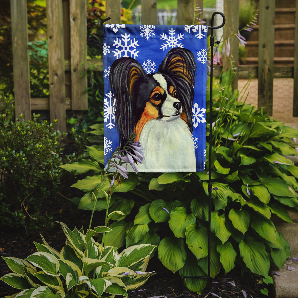 Papillon Winter Snowflakes Holiday Garden Flag Mailbox Decorative Yard Banner Outside Patio Artwork for Flower Beds, Garden Size, Multicolor