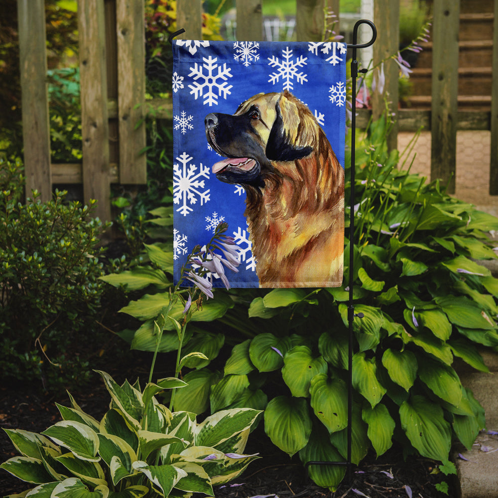 Leonberger Winter Snowflakes Holiday Garden Flag Mailbox Decorative Yard Banner Outside Patio Artwork for Flower Beds, Garden Size, Multicolor