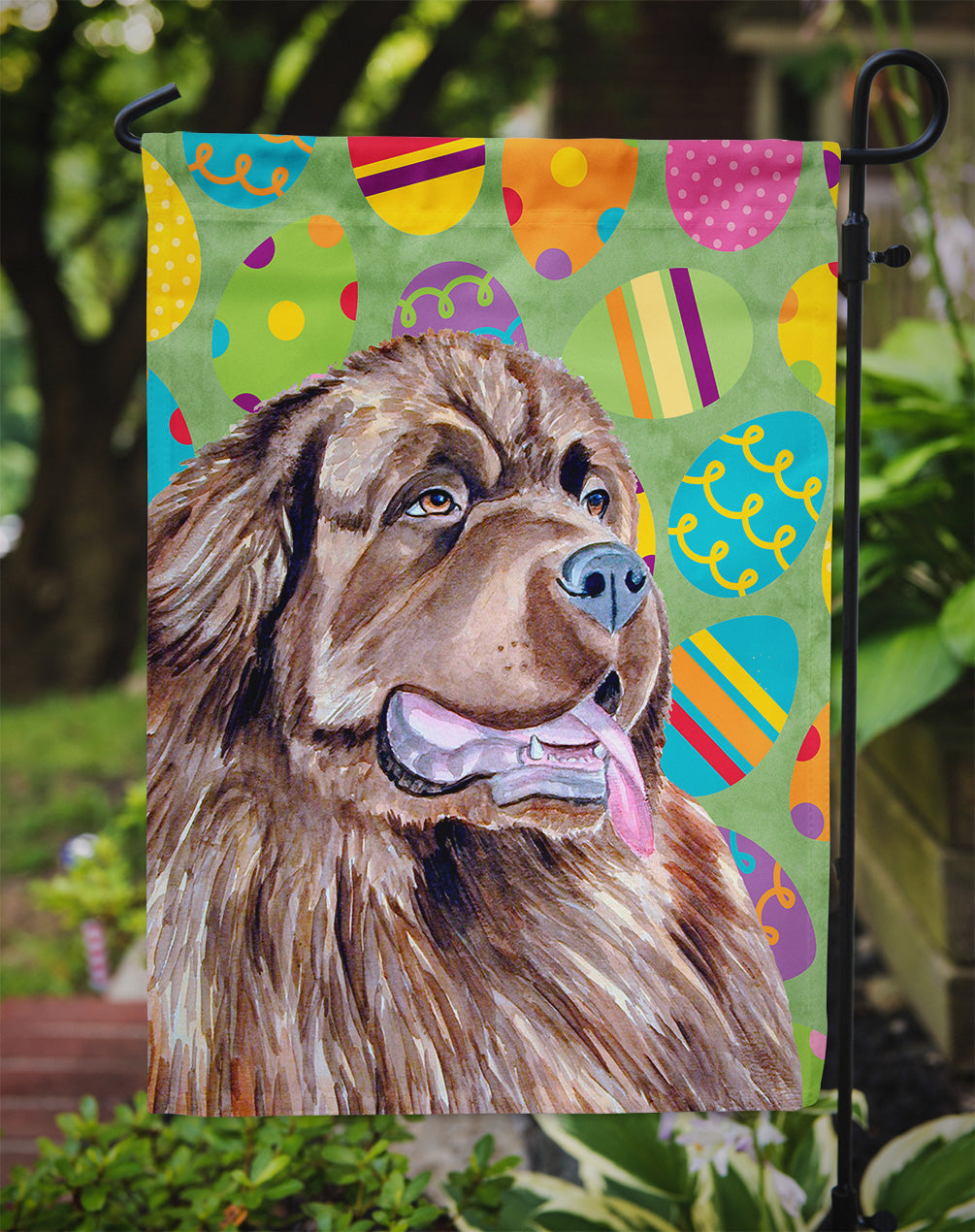 Newfoundland Easter Eggtravaganza Garden Flag Mailbox Decorative Yard Banner Outside Patio Artwork for Flower Beds, Garden Size, Multicolor