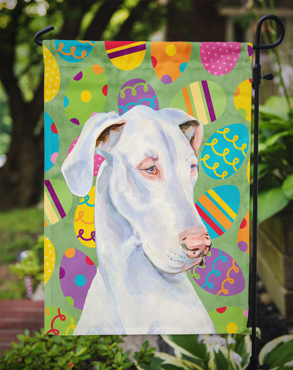 Great Dane Easter Eggtravaganza Garden Flag Mailbox Decorative Yard Banner Outside Patio Artwork for Flower Beds, Garden Size, Multicolor