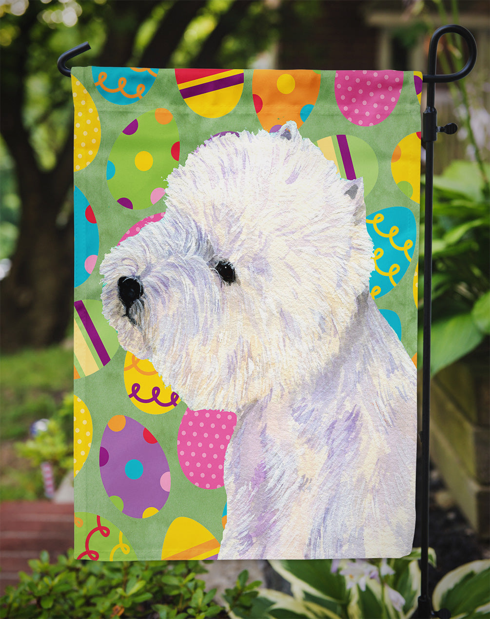 Westie Easter Eggtravaganza Garden Flag Mailbox Decorative Yard Banner Outside Patio Artwork for Flower Beds, Garden Size, Multicolor