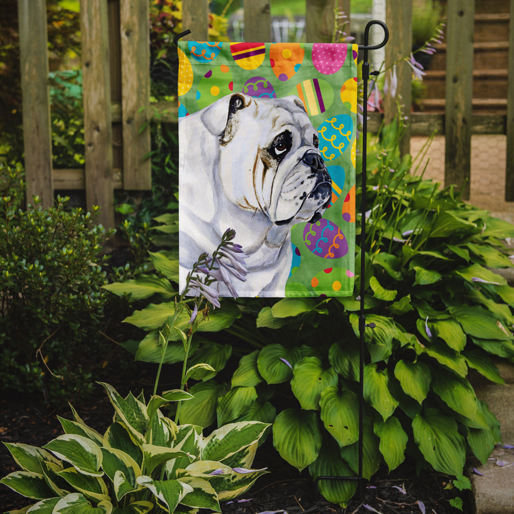 Bulldog English Easter Eggtravaganza Garden Flag Mailbox Decorative Yard Banner Outside Patio Artwork for Flower Beds, Garden Size, Multicolor