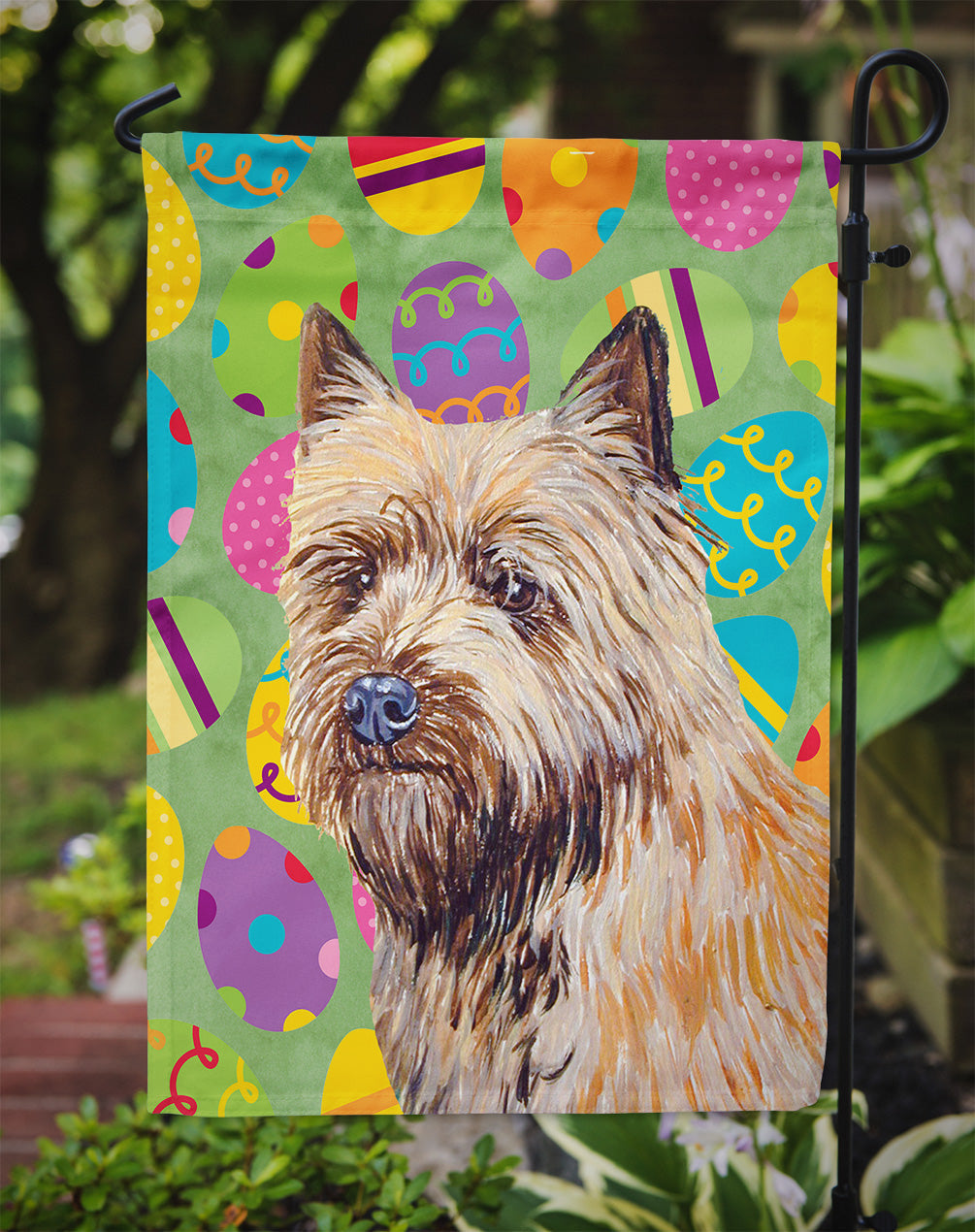 Cairn Terrier Easter Eggtravaganza Garden Flag Mailbox Decorative Yard Banner Outside Patio Artwork for Flower Beds, Garden Size, Multicolor