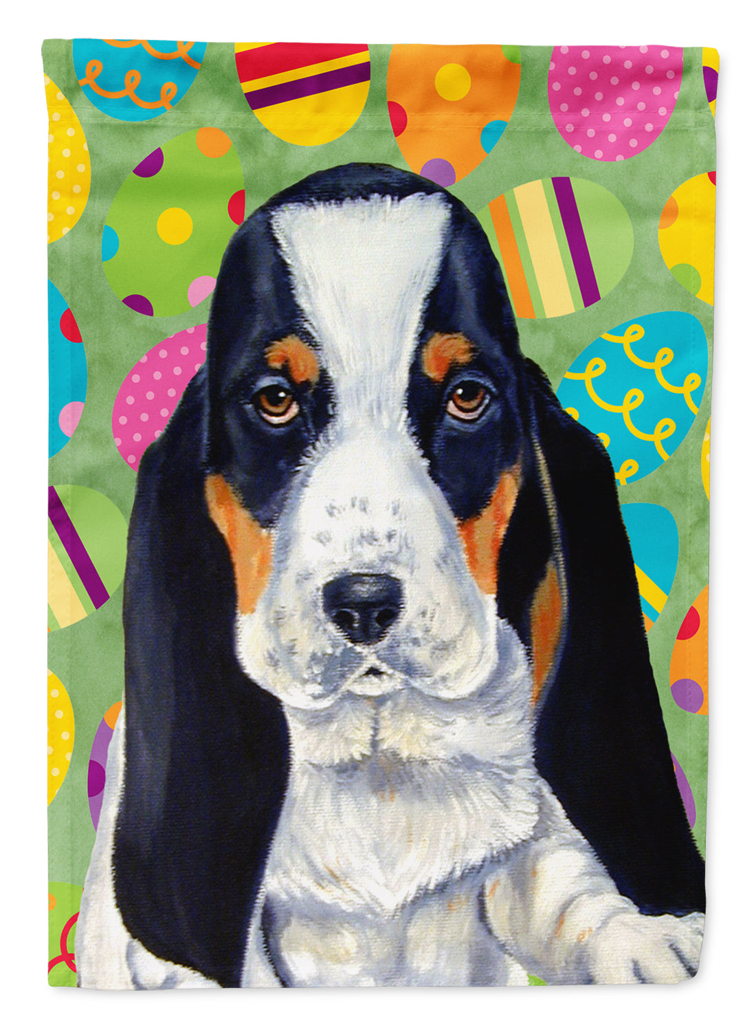 Basset Hound Easter Eggtravaganza Garden Flag Mailbox Decorative Yard Banner Outside Patio Artwork for Flower Beds, Garden Size, Multicolor