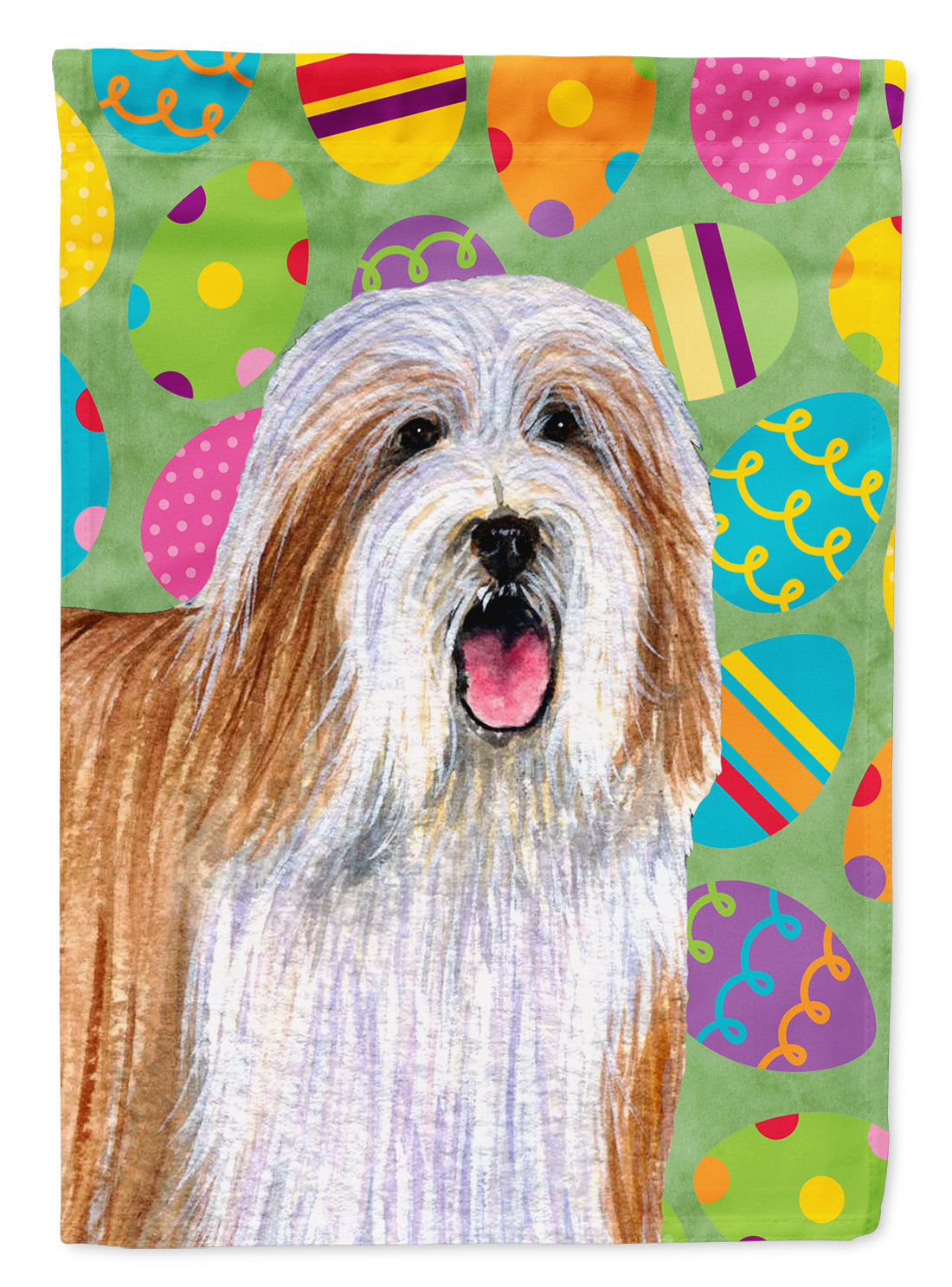 Bearded Collie Easter Eggtravaganza Garden Flag Mailbox Decorative Yard Banner Outside Patio Artwork for Flower Beds, Garden Size, Multicolor