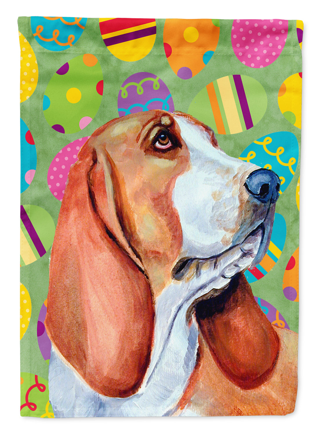 Basset Hound Easter Eggtravaganza Garden Flag Mailbox Decorative Yard Banner Outside Patio Artwork for Flower Beds, Garden Size, Multicolor