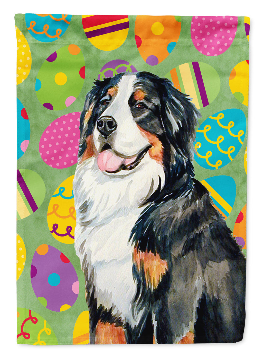 Bernese Mountain Dog Easter Eggtravaganza Garden Flag Mailbox Decorative Yard Banner Outside Patio Artwork for Flower Beds, Garden Size, Multicolor