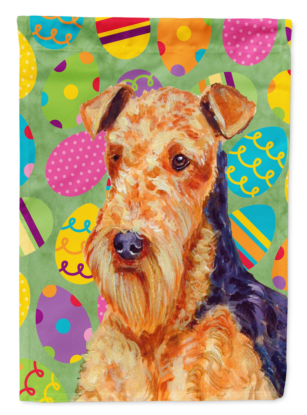 Airedale Easter Eggtravaganza Garden Flag Mailbox Decorative Yard Banner Outside Patio Artwork for Flower Beds, Garden Size, Multicolor