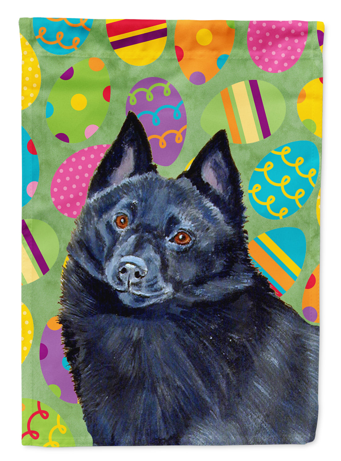 Schipperke Easter Eggtravaganza Garden Flag Mailbox Decorative Yard Banner Outside Patio Artwork for Flower Beds, Garden Size, Multicolor
