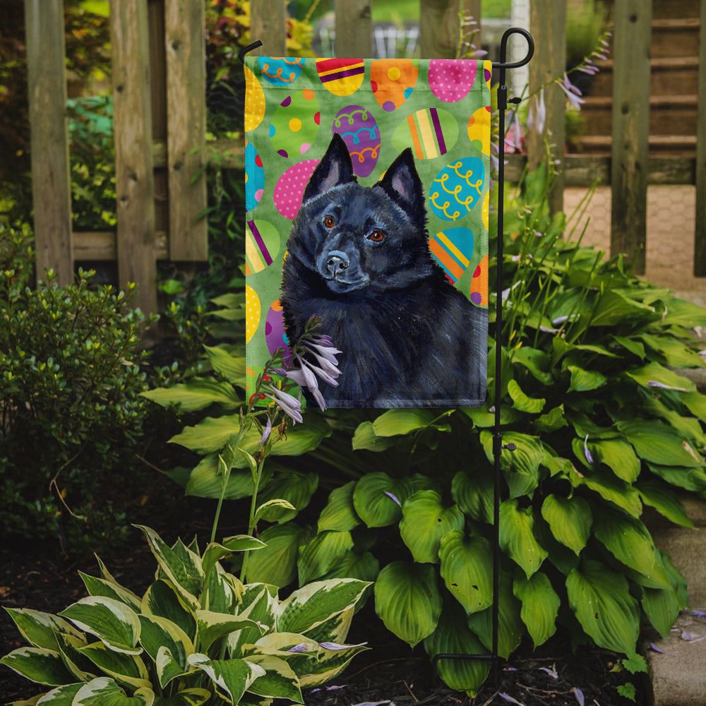 Schipperke Easter Eggtravaganza Garden Flag Mailbox Decorative Yard Banner Outside Patio Artwork for Flower Beds, Garden Size, Multicolor