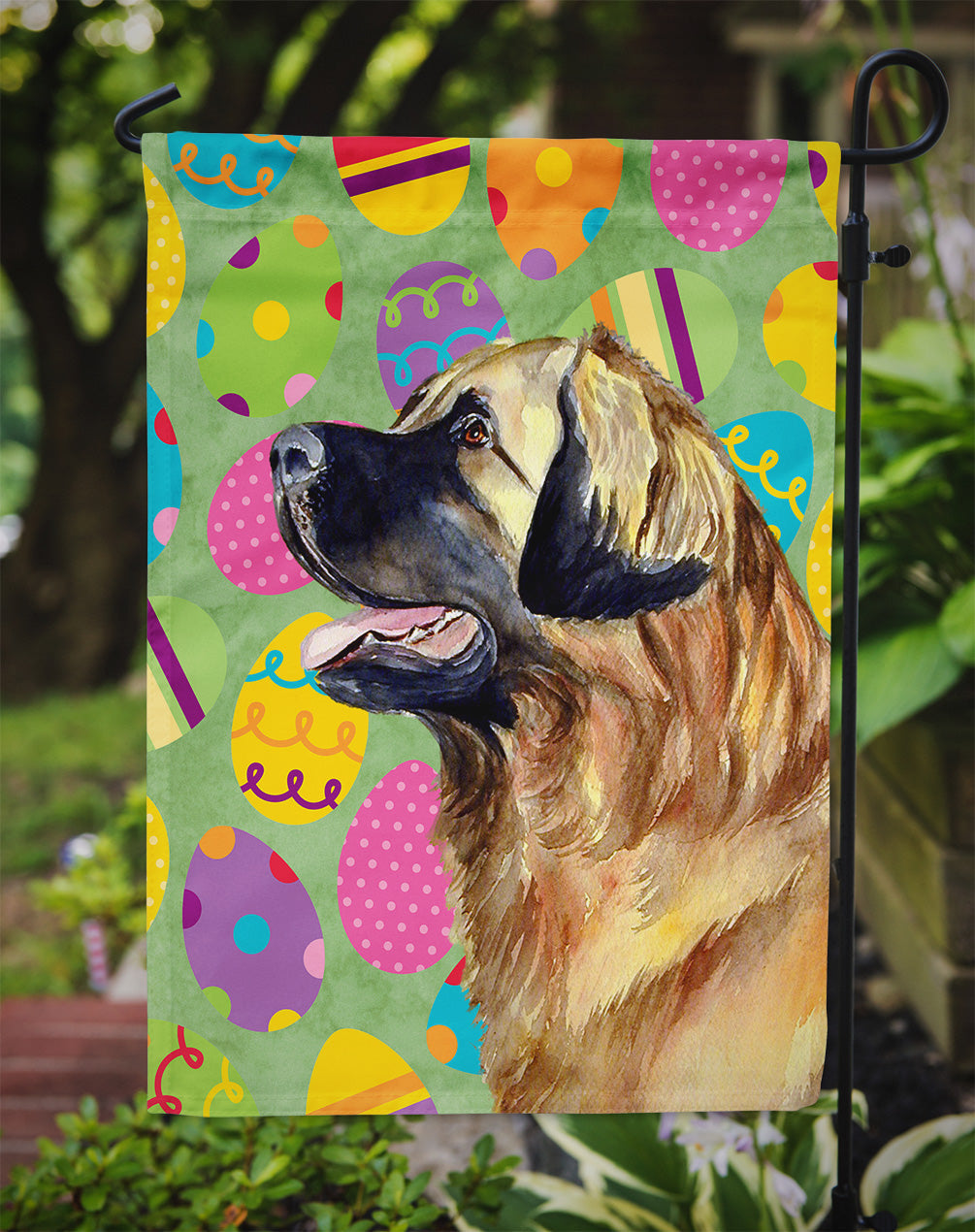 Leonberger Easter Eggtravaganza Garden Flag Mailbox Decorative Yard Banner Outside Patio Artwork for Flower Beds, Garden Size, Multicolor